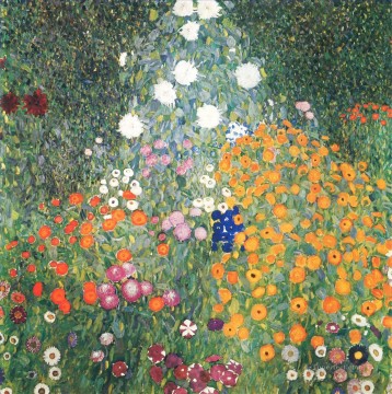 Jardín de flores Gustav Klimt Pinturas al óleo